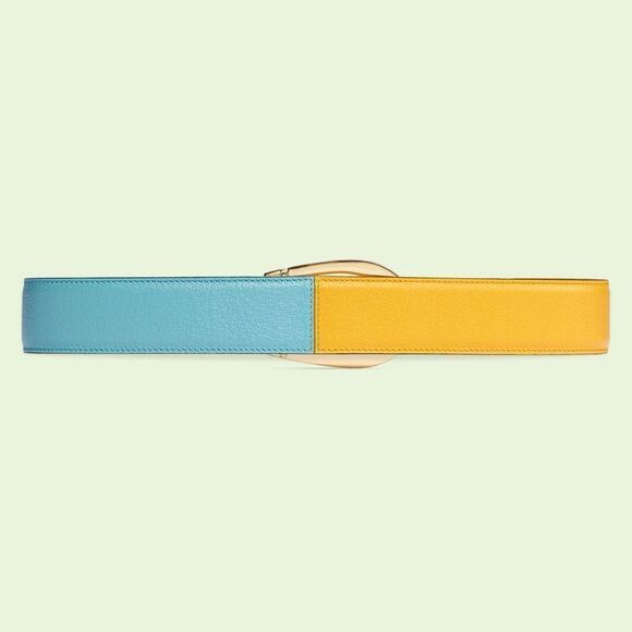Brand new with box and dustbag Gucci two tone belt Gold buckle main image 6